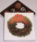 Scott's Cakes Cocoa Covered Dark and Dark Chocolate Truffles 1/2 Pound Wreath Box