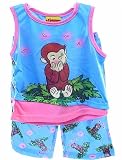 Curious George Girls Blue 2 Piece Pajama Sleepwear Set - Tank Top & Pants