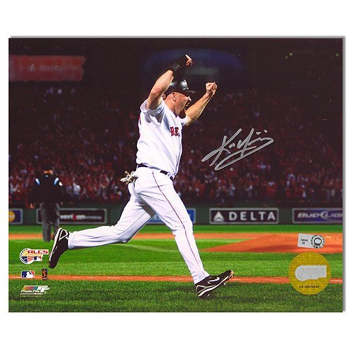 Mounted Memories Boston Red Sox Kevin Youkilis Autographed 16x20 Arms Up Photo