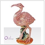Jewelry Trinket Box with Crystal - Flamingo Design