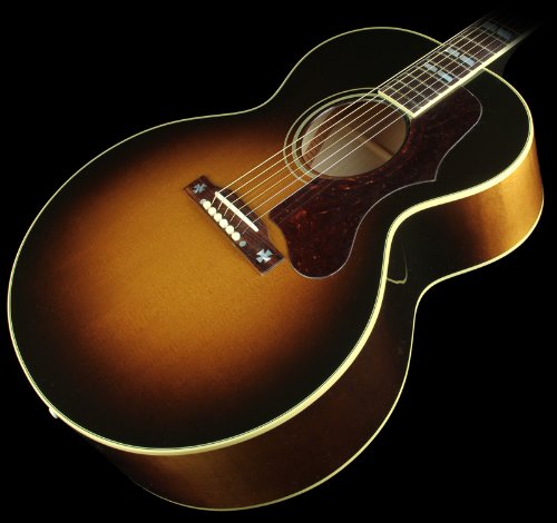 Gibson J-185 True Vintage Acoustic Guitar Rosewood Fretboard Vintage Sunburst