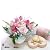 送料無料中*ケーキとアンの花セット【お届け日指定下さい翌日届可】誕生日記念日お見舞いフラワーバスケットアレンジメント