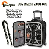 Lowepro Pro Roller x100 Camera Bag (Black) Bundle with Lowepro Speedster Camera Strap