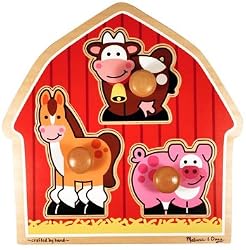 MELISSA & DOUG BARNYARD ANIMALS JUMBO KNOB PUZZLE