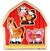 Melissa & Doug Deluxe Wooden Barnyard Animals Jumbo Knob Puzzle
