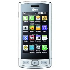 LG GM360 Viewty Plus Smartphone (7,6 cm (3 Zoll) Display, Touchscreen, 5 Megapixel Kamera) pearl white