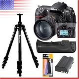 cheap Nikon D300 Digital SLR Camera Body with extra EN-EL3e battery, MB-D10 battery grip, Xplorer SB-6606T tripod, Fancier FT-9962 ball head, and deluxe cleaning kit.