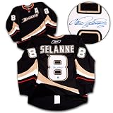 TEEMU SELANNE Anaheim Ducks SIGNED RBK On-Ice Jersey