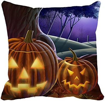 Decorative Pillow Case Jack O Lanterns Cushion Cover 18" x 18"