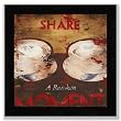 Rodney White Share A Random Moment - Black Frame 15"x15" Art Print Poster Vintage