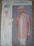 MISSES JACKET  DRESS SIZE 8-10-12 THE VOGUE WOMAN - VOGUE SEWING PATTERN 9612 RATED EASY