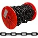 Campbell 0990857 Plastic Chain on Reel, #8 Trade, 0.30" Diameter, 60' Length, Black