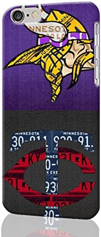TATATO Iphone 6 Case, Minneapolis Sports Fan Recycled Vintage Minnesota License Plate Art Wild Vikings Timberwolves Twins Design Hard 3D Case Back For iPhone 6 Plus with 5.5" inches