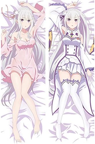 Twilight Prayer Re Zero Emilia Hugging Body Pillow Cases Cover Pillowcases 610034 150x50CM