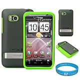 (Grey & Green) Vertex Duo Protector Case with Screen Protector for Verizon  ....
