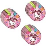 Amscan Hello Kitty Balloon Dreams Party 7" Paper Dessert Plates - 24 Guests
