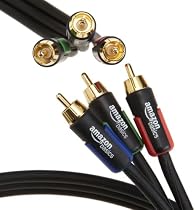 AmazonBasics RCA Component Video Cable (6 Feet / 1.8 Meters) [Amazon Frustration-Free Packaging]