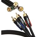 AmazonBasics 3x RCA-Stecker Komponenten Video-Kabel (1,8 Meter)