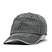 Plain Washed Cotton Twill Baseball Cap with Adjustable Velcro (Charcoal Gray)