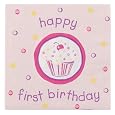 Girl`s Lil` Cupcake 1st Birthday Lunch Napkins (16) Party Supplies