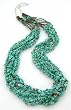 Turquoise Nugget and Spiny Oyster Eight Strand Necklace with Sterling Silver by Zuni Artist Sarah Leekity, #7838