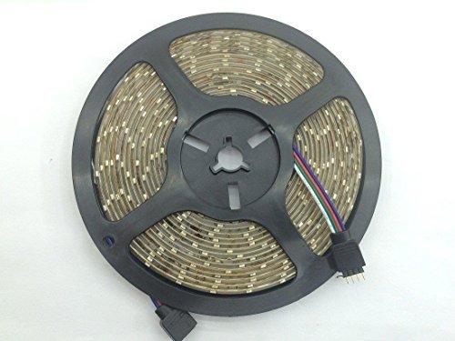 LightaheadÂ® 16.4 feet 5 Meter IP65 Waterproof Flexible strip Light roll 300 Leds Color Changing RGB SMD3528 LED Light Strip DC12V 60Leds/M Flexible Lighting String Ribbon Tape