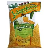El Sabroso Jalapenitos Tortilla Chips, with Mild Jalapeno Peppers and Cheese, 1.5-Ounce Units (Pack of 60)