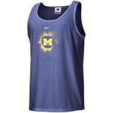 Nike Michigan Wolverines Navy Blue Heather Tank Top