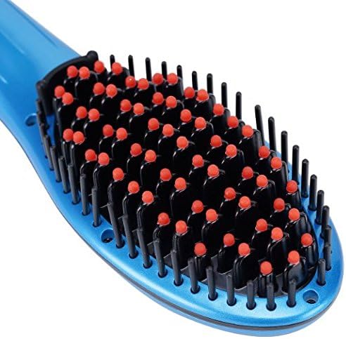 Purple Hair Straightener Brush by Dreavil,Magic Silky Straight Hair Styling, Anion Hair Care,Anti Static Ceramic/Scald, Zero Damage,Massage Straightening /Detangling Hair Brush with Heat Resistant Glove