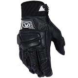 Fieldsheer Spider Men's Leather Sports Bike Motorcycle Gloves - Color: Black, Size: Medium