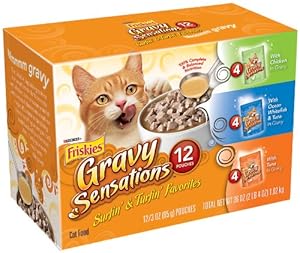 Purina Friskies Gravy Sensations, Surfin & Turfin Favorites, 36-Ounce (Pack of 2)