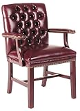 Global Traditional Series Guest Chair, Oxblood Burgundy