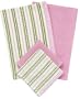 Villa Stripes Kitchen Towel Set of 4 - Rose