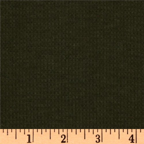 64 Wide Thermal Knit Olive Fabric By The Yard