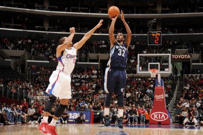 Memphis Grizzlies v Los Angeles Clippers: O.J. Mayo and Eric Gordon Photographic Poster Print by Noah Graham, 28x42