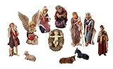 36" Large 12-Piece Outdoor Nativity Christmas Yard Art Stable and Statue Set