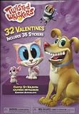 Twisted Whiskers Valentine Cards (32) Pack Plus 35 Stickers