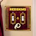 Washington Redskins NFL Art Glass Double Switch Plate Cover