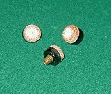 12MM Screw-on Billiard Cue Tips - Leather (Set of 6)