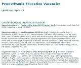 Pennsylvania Education Vacancies