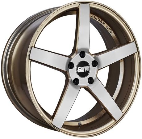 CHAMPAGNE MACHINED FACE STR 607 17X9 +15 5X114.3 RIM FIT TC XB TSX RSX MR2 CIVIC MUSTANG GT