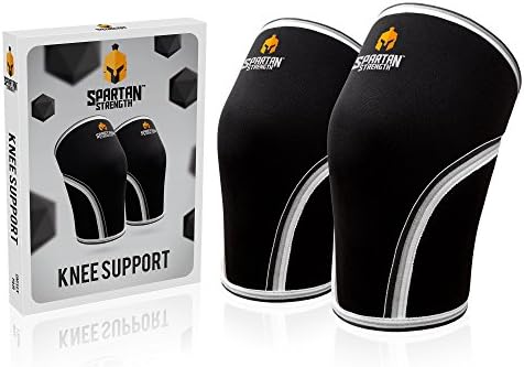 Knee Support Sleeves SPARTAN STRENGTH (1 Pair) Compression for Weightlifting, Powerlifting &amp; CrossFit Heavy Duty 7mm Neoprene Best for Squats, Gym Workout &amp; Fitness Sessions (XXL)
