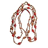 Eve's Addiction Wooden & Glass Layered Necklace- CLEARANCE ITEM- FINAL SALE