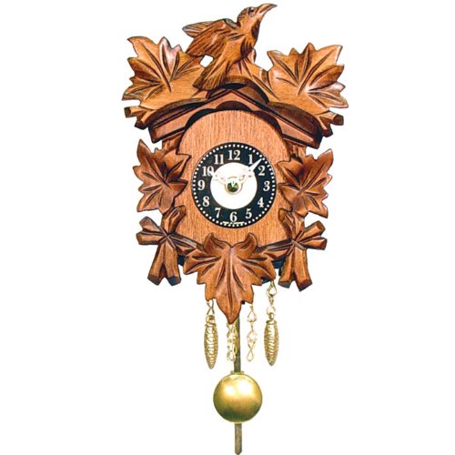 Black Forest Carved Clock Operated Movement