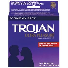 Trojan Ultra Pleasure Spermicidal Lubricated Latex Condoms - 36 ea by