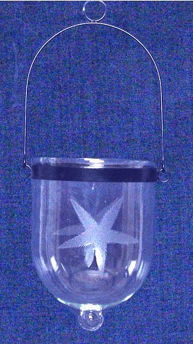 Individually Hand Etched Starfish Lantern 9.5