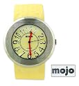 Girls and Boys Mojo Quartz Analogue Watch with Cream / Yellow Resin Strap