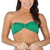 Mossimo® Black: Women's Interlocking Bandeau Swim Top - Green S
