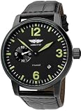 AVIATOR (アビアートル) 腕時計 アビエーション ブラック 革バンド 3105/6974647 メンズ [正規輸入品]の画像