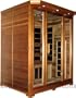 3 Person Sauna 7 Carbon FIR FAR Infrared Heaters +1 Ceramic Floor Heater Red Cedar Wood New